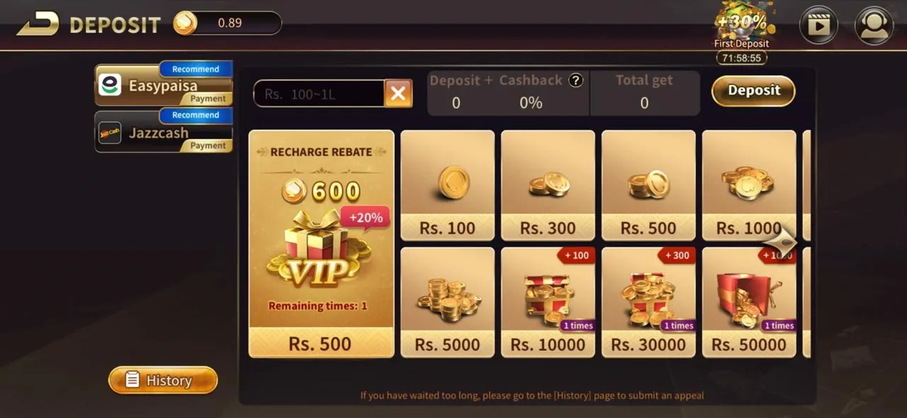 Deposit Bonus on Royal X Casino Pakistan
